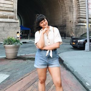 BDG high waisted denim shorts